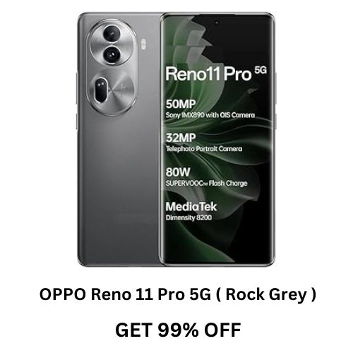 OPPO Reno 11 Pro 5G (Rock Grey, 12GB RAM + 256GB Storage)